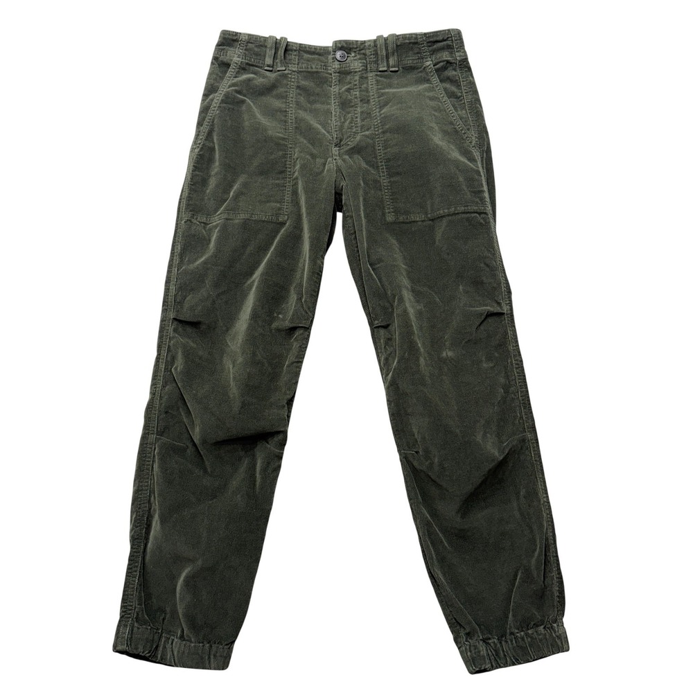 Citizens Of Humanity Corduroy Jogger Pants Womens 26 Green Cuffed Stretch USA